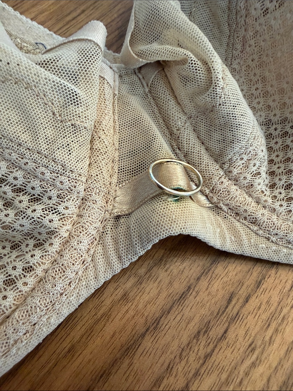 Chantelle Sheer Lace Underwire Bra in Light Beige 34DD - Picture 3 of 8